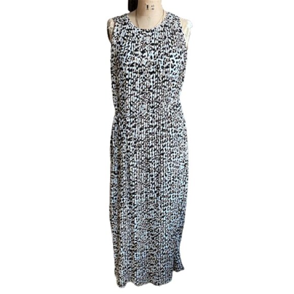 Banana Republic animal cheetah print maxi pleated shift tank dress - Picture 14 of 16